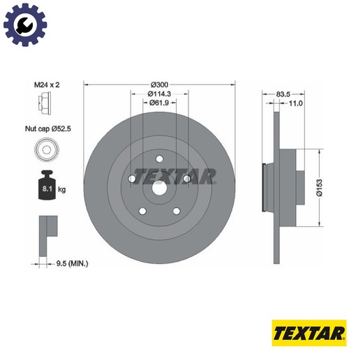 Brake disc 92233103 for - 2x,