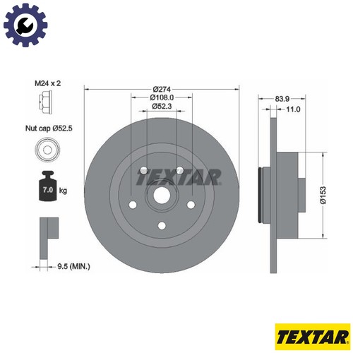 Brake disc 92142203 for - brake,