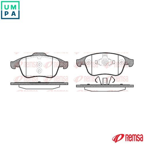 Brake pad set disc - set,