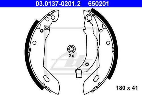 Brake shoe set for - shoe, renault